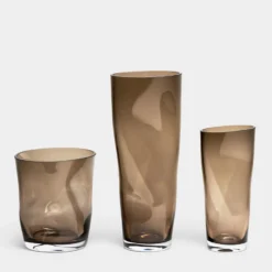 Squeeze Smokey Brown Vase Small Add EngravingAdd Monogram -Orrefors Shop 1666378453505 6562026 2