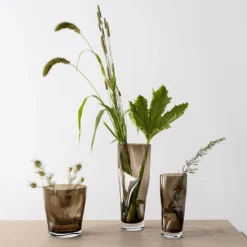 Squeeze Smokey Brown Vase Small Add EngravingAdd Monogram -Orrefors Shop 1666378453506 6562026 3