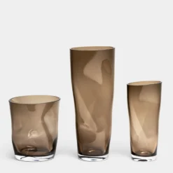 Squeeze Smokey Brown Vase Tall Add EngravingAdd Monogram -Orrefors Shop 1666378453507 6562028 2