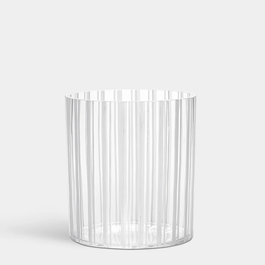 Cut In Number Striped Vase Low Add EngravingAdd Monogram 1 Cut In Number Striped Vase Low Add EngravingAdd Monogram