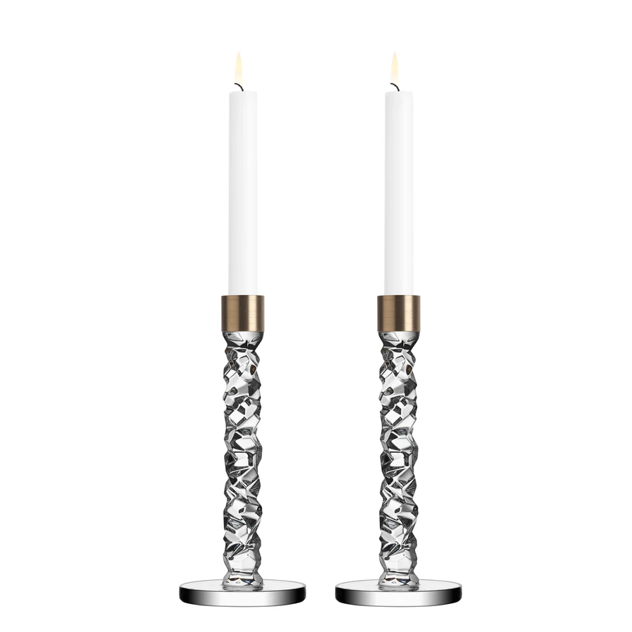 Carat Candlestick Brass Medium - Set Of 2 2 Carat Candlestick Brass Medium - Set Of 2 - Image 2