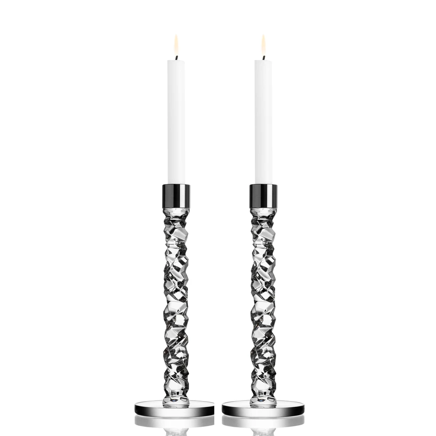 Carat Candlestick Silver Large - Set Of 2 2 Carat Candlestick Silver Large - Set Of 2 - Image 2