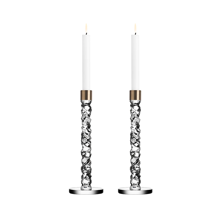 Carat Candlestick Brass Large - Set Of 2 2 Carat Candlestick Brass Large - Set Of 2 - Image 2