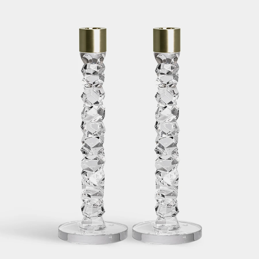Carat Candlestick Brass Large - Set Of 2 1 Carat Candlestick Brass Large - Set Of 2
